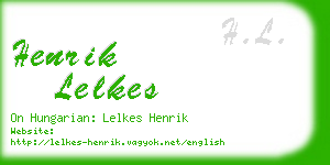 henrik lelkes business card